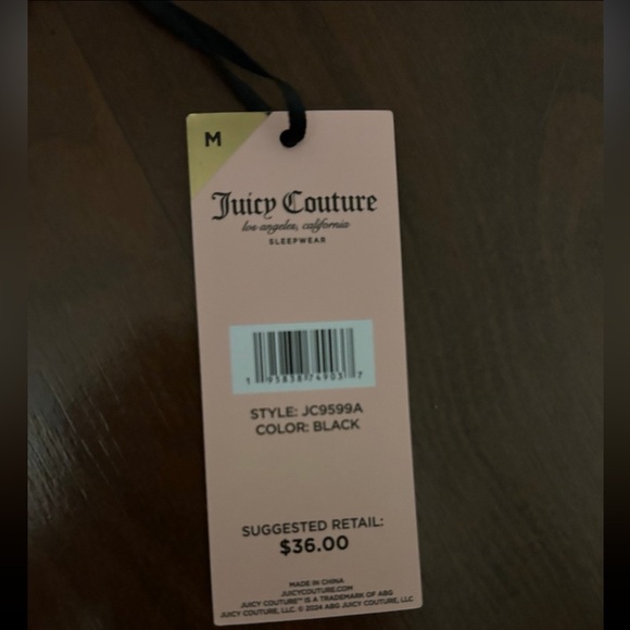 Black short sleeve juicy couture velvet shirt - Picture 3 of 3